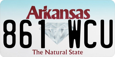 AR license plate 861WCU