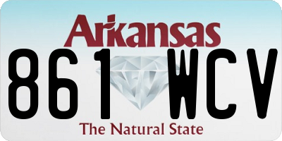 AR license plate 861WCV