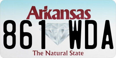 AR license plate 861WDA