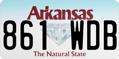 AR license plate 861WDB