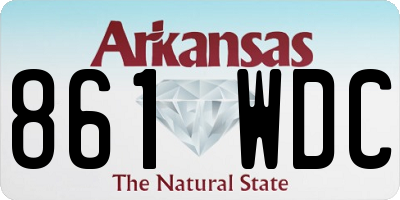 AR license plate 861WDC