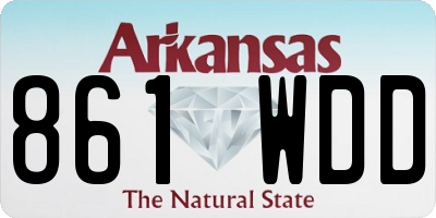 AR license plate 861WDD