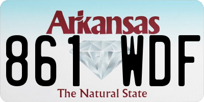 AR license plate 861WDF