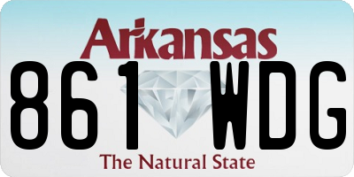 AR license plate 861WDG