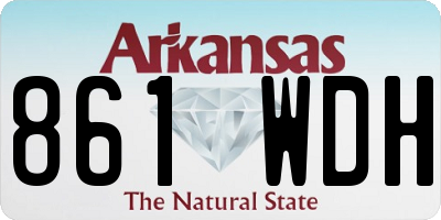 AR license plate 861WDH
