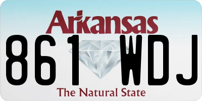 AR license plate 861WDJ