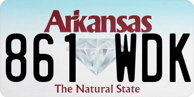 AR license plate 861WDK