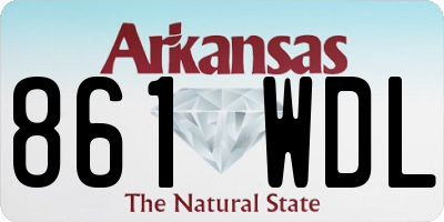 AR license plate 861WDL
