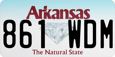 AR license plate 861WDM