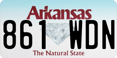 AR license plate 861WDN