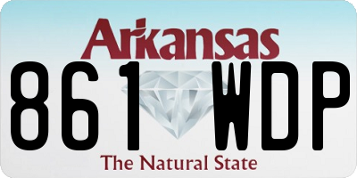 AR license plate 861WDP