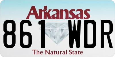AR license plate 861WDR