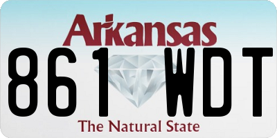 AR license plate 861WDT