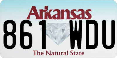 AR license plate 861WDU