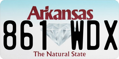 AR license plate 861WDX