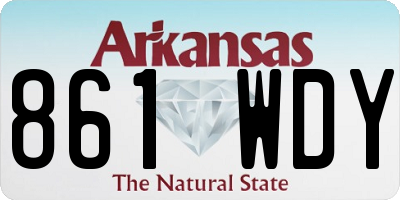 AR license plate 861WDY