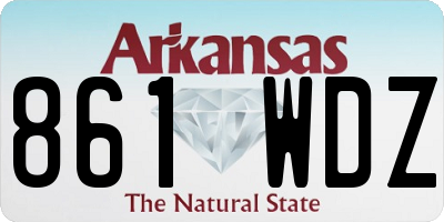 AR license plate 861WDZ
