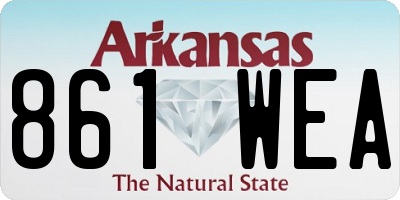 AR license plate 861WEA
