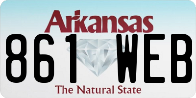 AR license plate 861WEB