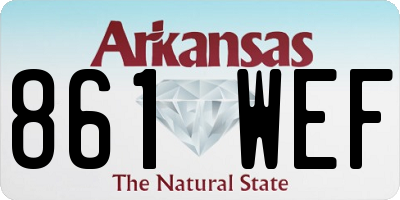 AR license plate 861WEF