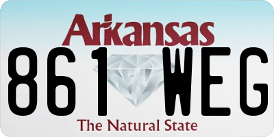 AR license plate 861WEG