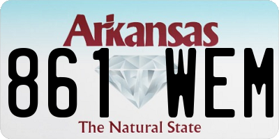 AR license plate 861WEM