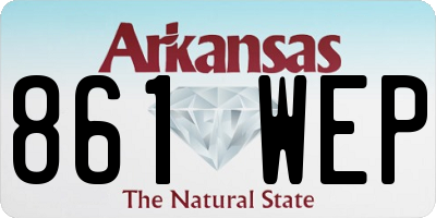AR license plate 861WEP
