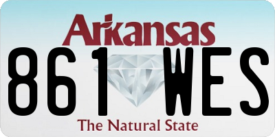 AR license plate 861WES