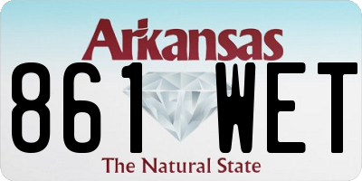 AR license plate 861WET