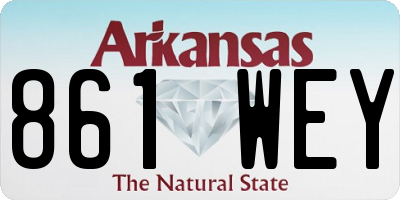 AR license plate 861WEY