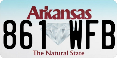 AR license plate 861WFB