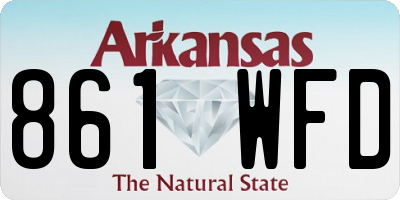 AR license plate 861WFD