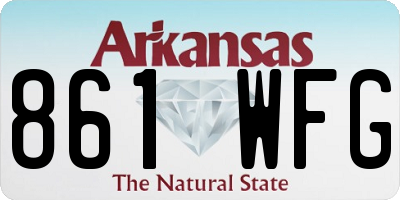 AR license plate 861WFG