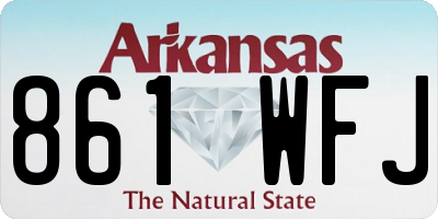AR license plate 861WFJ