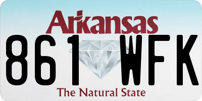 AR license plate 861WFK