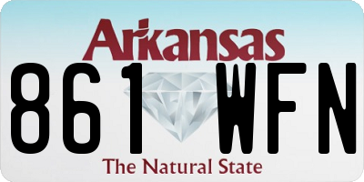 AR license plate 861WFN