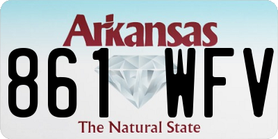 AR license plate 861WFV