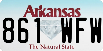 AR license plate 861WFW