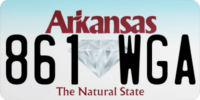 AR license plate 861WGA