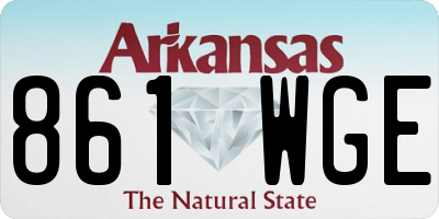 AR license plate 861WGE