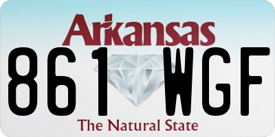 AR license plate 861WGF