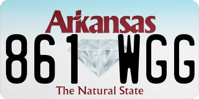 AR license plate 861WGG