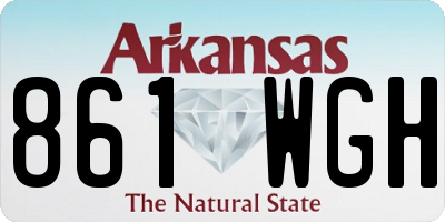 AR license plate 861WGH