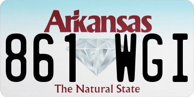 AR license plate 861WGI