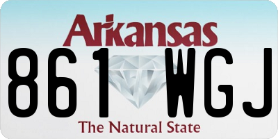 AR license plate 861WGJ
