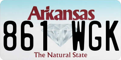 AR license plate 861WGK