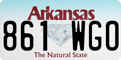 AR license plate 861WGO