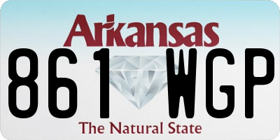 AR license plate 861WGP