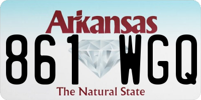 AR license plate 861WGQ