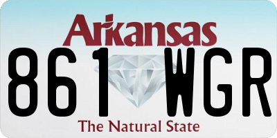 AR license plate 861WGR